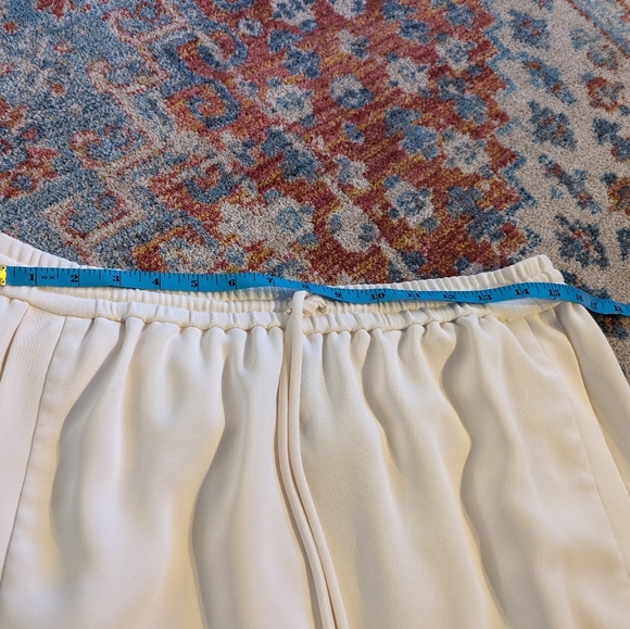 J.Crew Women's 12 Tall Ivory White Round Hem Pull On Skirt Drawstring Waist - Picture 9 of 11